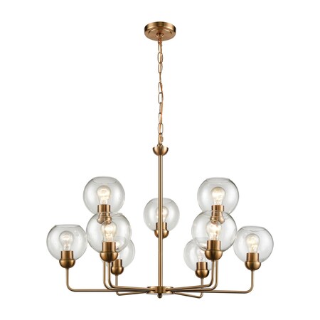 Thomas Astoria 9-Light Chandelier in Satin Gold CN280925